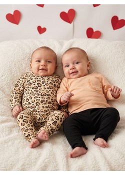 Sinsay - Bawełniana koszulka 2 pack - kremowy ze sklepu Sinsay w kategorii Kaftaniki i bluzki - zdjęcie 187961212