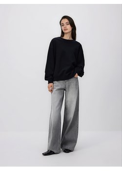 Reserved - Gładka bluza z bawełną - czarny ze sklepu Reserved w kategorii Bluzy damskie - zdjęcie 187961501