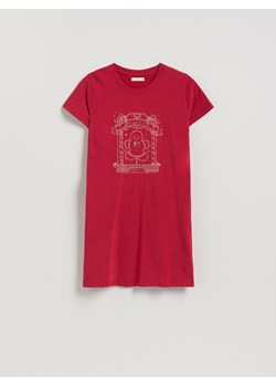 Reserved - Koszula nocna ze świątecznym nadrukiem - czerwony ze sklepu Reserved w kategorii Koszule nocne - zdjęcie 187962060