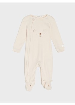 Sinsay - Bawełniane śpiochy z aplikacjami 3D zapinane na zamek - kremowy ze sklepu Sinsay w kategorii Pajacyki - zdjęcie 187962244