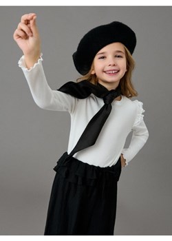 Sinsay - Prążkowana koszulka z falbankami - biały ze sklepu Sinsay w kategorii Bluzki dziewczęce - zdjęcie 187962250