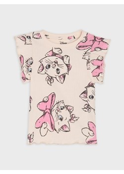 Sinsay - Koszulka z prążkowanej dzianiny The Aristocats - kremowy ze sklepu Sinsay w kategorii Bluzki dziewczęce - zdjęcie 187962251