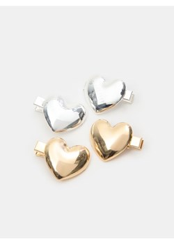 Sinsay - Spinki do włosów w kształcie serca 4 pack - wielobarwny ze sklepu Sinsay w kategorii Spinki - zdjęcie 187962271