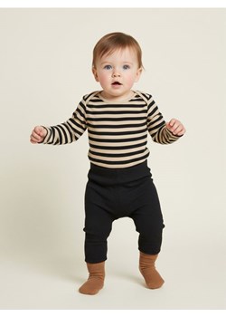 Sinsay - Bawełniane body w paski - beżowy ze sklepu Sinsay w kategorii Body niemowlęce - zdjęcie 187962272