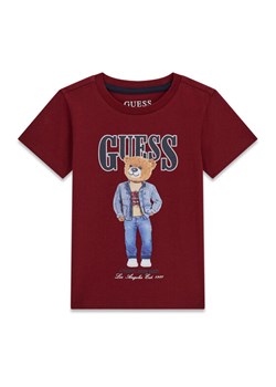 Guess T-Shirt N6RI05 K8HM4 Bordowy Regular Fit ze sklepu MODIVO w kategorii T-shirty chłopięce - zdjęcie 187962684