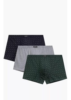 3-pack bokserki męskie 3MH-216-GRA/SZM/ZIEC, Kolor granatowo-szaro-zielony, Rozmiar L, ATLANTIC ze sklepu Primodo w kategorii Majtki męskie - zdjęcie 187963073