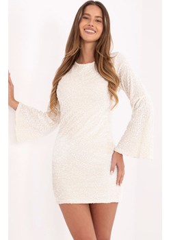 Sukienka damska z cekinami ecru IT-SK-20030.21P, Kolor ecru, Rozmiar uniwersalny, ITALY MODA ze sklepu Primodo w kategorii Sukienki - zdjęcie 187963181