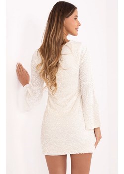 Sukienka damska z cekinami ecru IT-SK-20030.21P, Kolor ecru, Rozmiar uniwersalny, ITALY MODA ze sklepu Primodo w kategorii Sukienki - zdjęcie 187963182