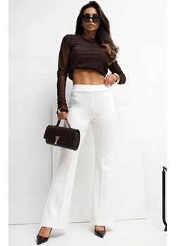 Spodnie dresowe-RV-DR-A1060.03P-ecru, Kolor ecru, Rozmiar S, Rue Paris ze sklepu Primodo w kategorii Spodnie damskie - zdjęcie 187963192