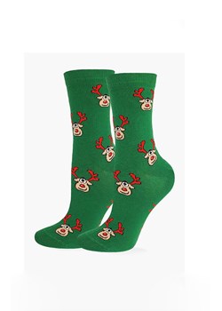 Marilyn świąteczne skarpetki damskie Rudolf Green, Kolor zielony-wzór, Rozmiar 36-40, Marilyn ze sklepu Primodo w kategorii Skarpetki damskie - zdjęcie 187963263