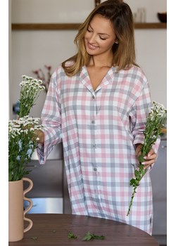 Mefami rozpinana koszula nocna Stella, Kolor szaro-różowy, Rozmiar S, Mefemi ze sklepu Primodo w kategorii Koszule nocne - zdjęcie 187963304