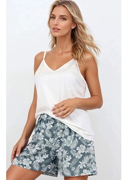 Krótka piżama damska Night Charm, Kolor biało-zielony, Rozmiar S, Momenti per me ze sklepu Primodo w kategorii Piżamy damskie - zdjęcie 187963552