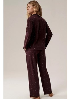 Piżama Atlantic bawełniana piżama damska rozpinana NLP-503-WINO, Kolor wino, Rozmiar S, ATLANTIC ze sklepu Intymna w kategorii Piżamy damskie - zdjęcie 187963783