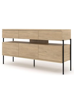 Loftowa komoda na nóżkach dąb cremona G7-H04 ze sklepu Edinos.pl w kategorii Komody - zdjęcie 187963812