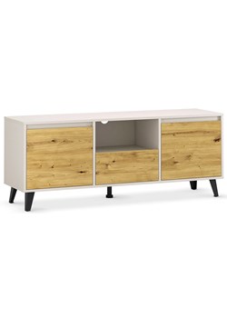 Szafka RTV na czarnych nóżkach kaszmir + dąb artisan R0-B56 ze sklepu Edinos.pl w kategorii Szafki RTV - zdjęcie 187963861