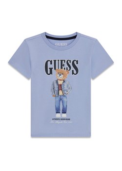 Guess T-Shirt N6RI05 K8HM4 Niebieski Regular Fit ze sklepu MODIVO w kategorii T-shirty chłopięce - zdjęcie 187964443