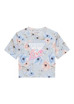 Guess T-Shirt J6RI08 K6YW4 Błękitny Regular Fit ze sklepu MODIVO w kategorii Bluzki dziewczęce - zdjęcie 187964464