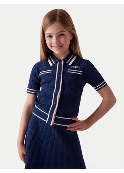 Guess Kardigan J6RR16 Z4652 Granatowy Regular Fit ze sklepu MODIVO w kategorii Swetry dziewczęce - zdjęcie 187964470