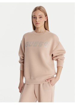 Guess Bluza V4BQ15 K7UW2 Beżowy Regular Fit ze sklepu MODIVO w kategorii Bluzy damskie - zdjęcie 187964471