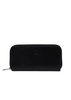 Czarny portfel skórzany damski na zamek - Tosia ze sklepu Słoń Torbalski w kategorii Portfele damskie - zdjęcie 187964970