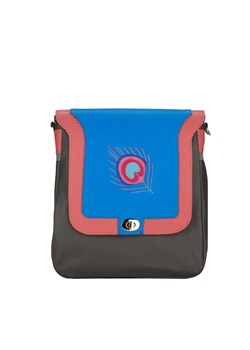 popielata torebka damska skórzanana ramię Pawie Pióro ze sklepu Słoń Torbalski w kategorii Listonoszki - zdjęcie 187965011