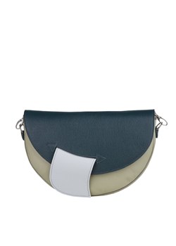 zielona torebka dmaska  skórzana na ramię Moon ze sklepu Słoń Torbalski w kategorii Listonoszki - zdjęcie 187965020