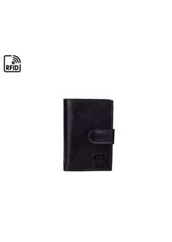 Czarny portfel skórzany na karty kredytowe Smart ONE ze sklepu Słoń Torbalski w kategorii Portfele męskie - zdjęcie 187965040