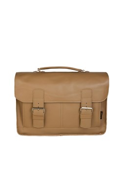 beżowa torba skórzana do ręki, na ramię z funkcją plecaka  Brooklyn ze sklepu Słoń Torbalski w kategorii Listonoszki - zdjęcie 187965051