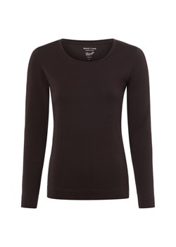 Marie Lund Damska koszulka z długim rękawem Kobiety Dżersej czekoladowy jednolity ze sklepu vangraaf w kategorii Bluzki damskie - zdjęcie 187965083