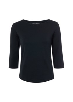 Franco Callegari Damska koszulka z długim rękawem Kobiety Bawełna czarny jednolity ze sklepu vangraaf w kategorii Bluzki damskie - zdjęcie 187965102