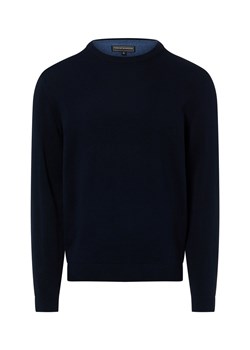 Finshley & Harding Sweter z zawartością kaszmiru Mężczyźni Bawełna granatowy marmurkowy ze sklepu vangraaf w kategorii Swetry męskie - zdjęcie 187965112