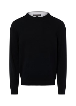 Finshley & Harding Sweter z zawartością kaszmiru Mężczyźni Bawełna czarny marmurkowy ze sklepu vangraaf w kategorii Swetry męskie - zdjęcie 187965114