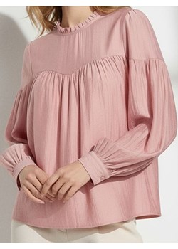 Sinsay - Bluzka z marszczeniami - różowy ze sklepu Sinsay w kategorii Bluzki damskie - zdjęcie 187966030