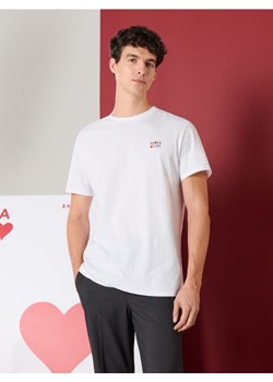 Sinsay - Bawełniana koszulka z napisem - biały ze sklepu Sinsay w kategorii T-shirty męskie - zdjęcie 187966071