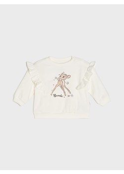 Sinsay - Bawełniana bluza z nadrukiem Bambi - kremowy ze sklepu Sinsay w kategorii Bluzy i swetry - zdjęcie 187966184