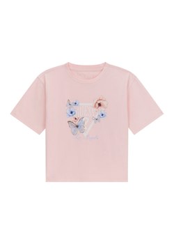 Guess T-Shirt J6RI32 K6YW4 Różowy Regular Fit ze sklepu MODIVO w kategorii Bluzki dziewczęce - zdjęcie 187966783