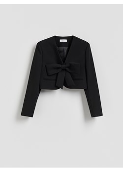 Reserved - Krótka marynarka z kokardą - czarny ze sklepu Reserved w kategorii Marynarki damskie - zdjęcie 187967612