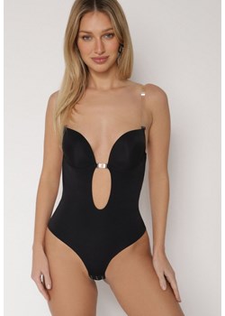 Czarne Bieliźniane Body z Odkrytymi Plecami i Wyciętym Dekoltem Terise ze sklepu born2be.pl w kategorii Body damskie - zdjęcie 187967662