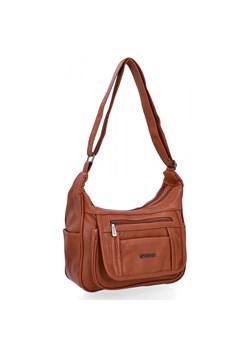 Torebka Listonoszka 2 Komory firmy Hernan 8969 Ruda ze sklepu PaniTorbalska w kategorii Listonoszki - zdjęcie 187968871