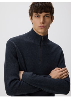 Reserved - Sweter z rozpinanym golfem - granatowy ze sklepu Reserved w kategorii Swetry męskie - zdjęcie 187968960