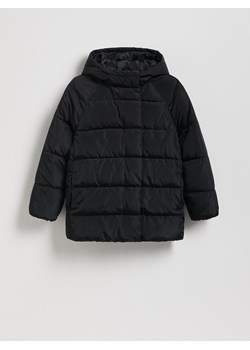 Reserved - Wodoodporna kurtka z kapturem - czarny ze sklepu Reserved w kategorii Kurtki dziewczęce - zdjęcie 187969181