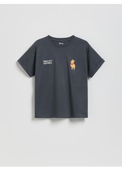 Reserved - T-shirt Kubuś Puchatek - ciemnoszary ze sklepu Reserved w kategorii Bluzki dziewczęce - zdjęcie 187969210
