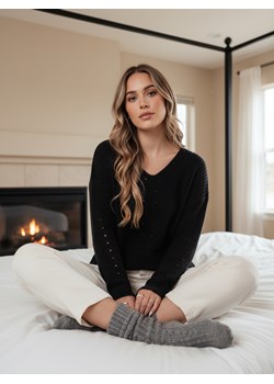 Sweter damski MONAVIA czarny Dstreet MY2399 ze sklepu DSTREET.PL w kategorii Swetry damskie - zdjęcie 187969244