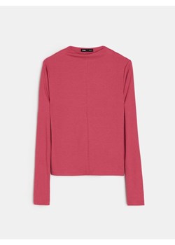 Sinsay - Prążkowana bluzka z zabudowanym dekoltem z domieszką wiskozy - Inny ze sklepu Sinsay w kategorii Bluzki damskie - zdjęcie 187969983