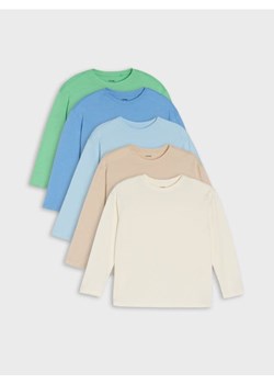 Sinsay - Bawełniana koszulka 5 pack - zielony ze sklepu Sinsay w kategorii Bluzki dziewczęce - zdjęcie 187970033