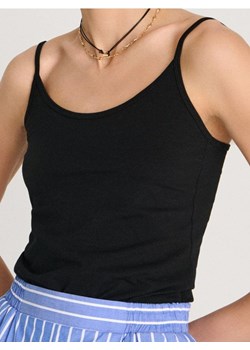 Sinsay - Top na cienkich ramiączkach - czarny ze sklepu Sinsay w kategorii Bluzki damskie - zdjęcie 187970060