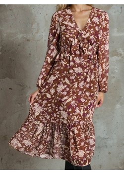 Sinsay - Sukienka midi z falbanami w kwiaty - wielobarwny ze sklepu Sinsay w kategorii Sukienki - zdjęcie 187970080