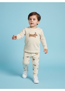 Sinsay - Zestaw bawełnianych koszulek z długim rękawem 2 pack - kremowy ze sklepu Sinsay w kategorii T-shirty chłopięce - zdjęcie 187970101