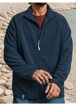 Sinsay - Rozpinana bluza polarowa ze stójką - niebieski ze sklepu Sinsay w kategorii Bluzy męskie - zdjęcie 187970120