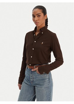 Polo Ralph Lauren Koszula 211924258501 Beżowy Slim Fit ze sklepu MODIVO w kategorii Koszule damskie - zdjęcie 187971312